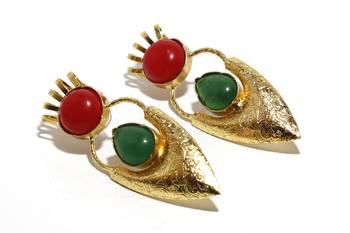 Multicolor pearl earrings 1