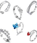 Multicolor cubic zirconia rings