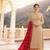 Cream embroidered georgette salwar with dupatta