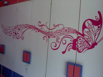 Musical Butterfly Wall decal 3