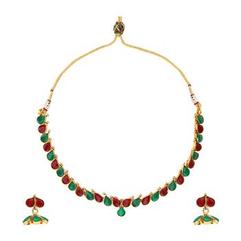 Multicolor cubic zirconia necklace-sets 1