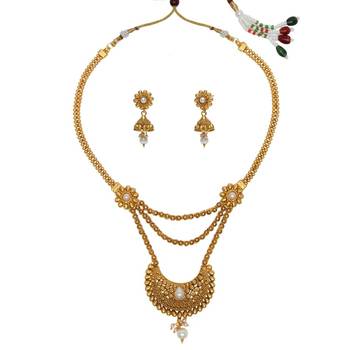 White cubic zirconia necklace-sets 1
