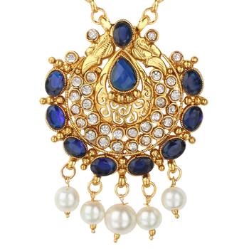 Blue cubic zirconia pendants 2