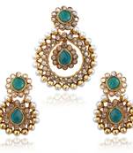 Turquoise cubic zirconia pendants