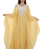 Yellow Georgette Embroidered Zari Work Islamic Kaftans