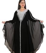 Black Georgette Embroidered Zari Work Islamic Kaftans
