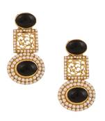 Black cubic zirconia earrings