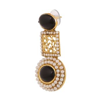 Black cubic zirconia earrings 2