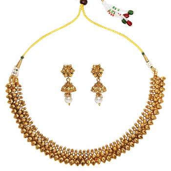 Gold cubic zirconia necklace sets 1