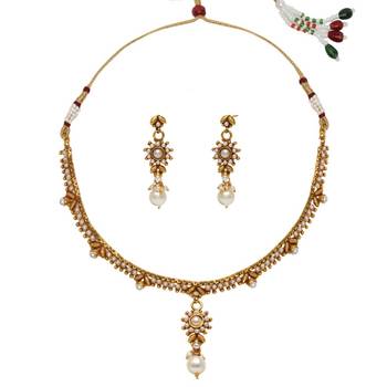 White cubic zirconia necklace sets 1