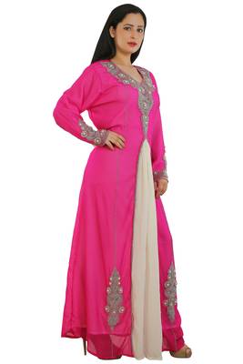 Multicolor Georgette Embroidered Zari Work Islamic Kaftans 1