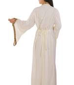 Cream Georgette Embroidered Zari Work Islamic Kaftans