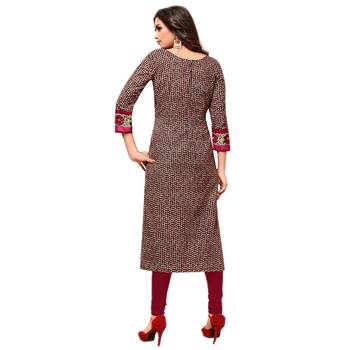 Black printed cotton kurti 2