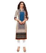 Multicolor printed cotton kurti