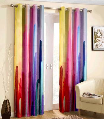 Arya Export 2 Panel Set Digital Printed Blackout Window Curtains for Bedroom Living Room Dining Room Kids Youth Room 1
