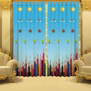 Arya Export 2 Panel Set Digital Printed Blackout Window Curtains for Bedroom Living Room Dining Room Kids Youth Room 1