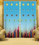 Arya Export 2 Panel Set Digital Printed Blackout Window Curtains for Bedroom Living Room Dining Room Kids Youth Room