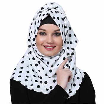 Polyester multicolor plain hijab 1