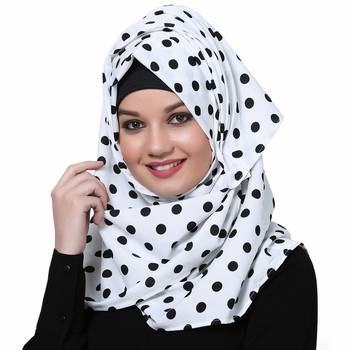 Polyester multicolor plain hijab 3