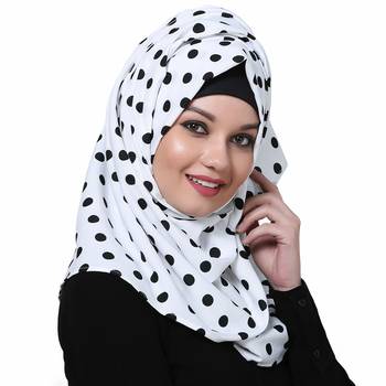 Polyester multicolor plain hijab 4