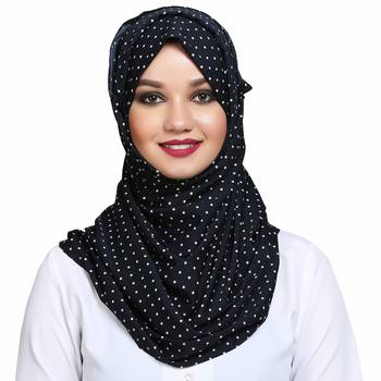 Polyester multicolor plain hijab 1