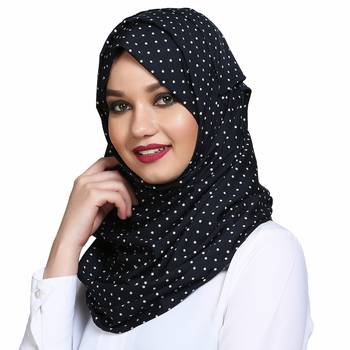 Polyester multicolor plain hijab 3