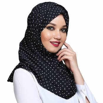 Polyester multicolor plain hijab 4