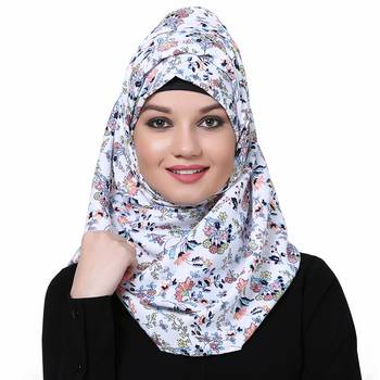 Polyester multicolor plain hijab 1
