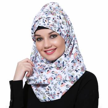 Polyester multicolor plain hijab 3