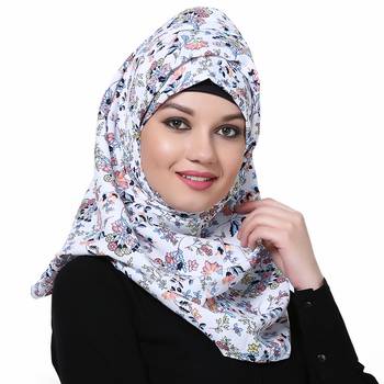Polyester multicolor plain hijab 4