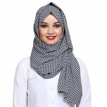 Polyester multicolor plain hijab 1