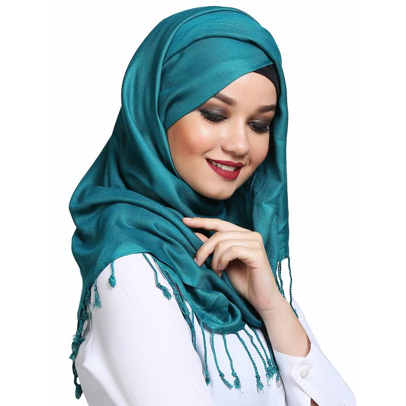 Viscose Turquoise plain hijab