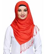 Viscose Orange plain hijab