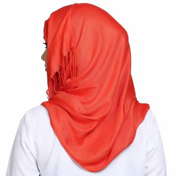 Viscose Orange plain hijab 2