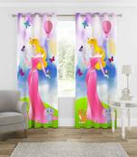 Arya Export 2 Panel Set Digital Printed Blackout Window Curtains for Bedroom Living Room Dining Room Kids Youth Room