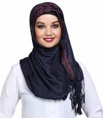 Viscose Blue embroidered hijab