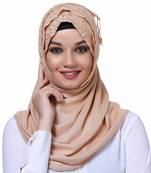 Viscose Beige embroidered hijab