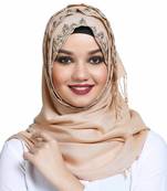 Viscose Beige embroidered hijab