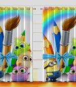 Arya Export 2 Panel Set Digital Printed Blackout Window Curtains for Bedroom Living Room Dining Room Kids Youth Room