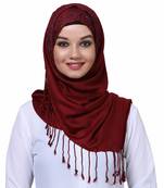 Viscose Red embroidered hijab