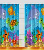 Arya Export 2 Panel Set Digital Printed Blackout Window Curtains for Bedroom Living Room Dining Room Kids Youth Room