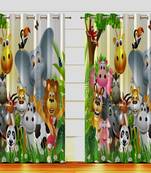 Arya Export 2 Panel Set Digital Printed Blackout Window Curtains for Bedroom Living Room Dining Room Kids Youth Room