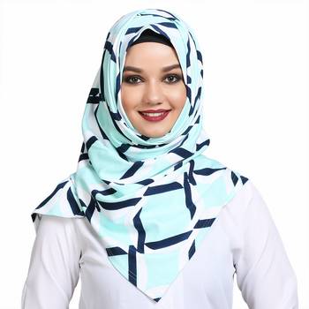 Viscose multicolor plain hijab 1
