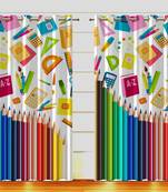 Arya Export 2 Panel Set Digital Printed Blackout Window Curtains for Bedroom Living Room Dining Room Kids Youth Room