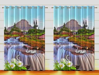 Arya Export 2 Panel Set Digital Printed Blackout Window Curtains for Bedroom Living Room Dining Room Kids Youth Room 1