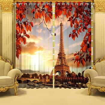 Arya Export 2 Panel Set Digital Printed Blackout Window Curtains for Bedroom Living Room Dining Room Kids Youth Room 1