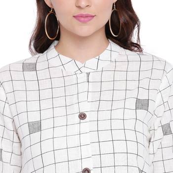 White printed cotton kurtas-and-kurtis 5