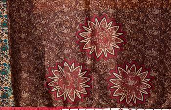 Multicolor printed poly silk combo saree with blouse 4