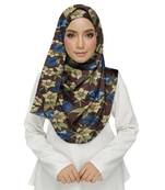 Purple  Cotton Islamic Style Stole Daily Wear Arabian Hijab