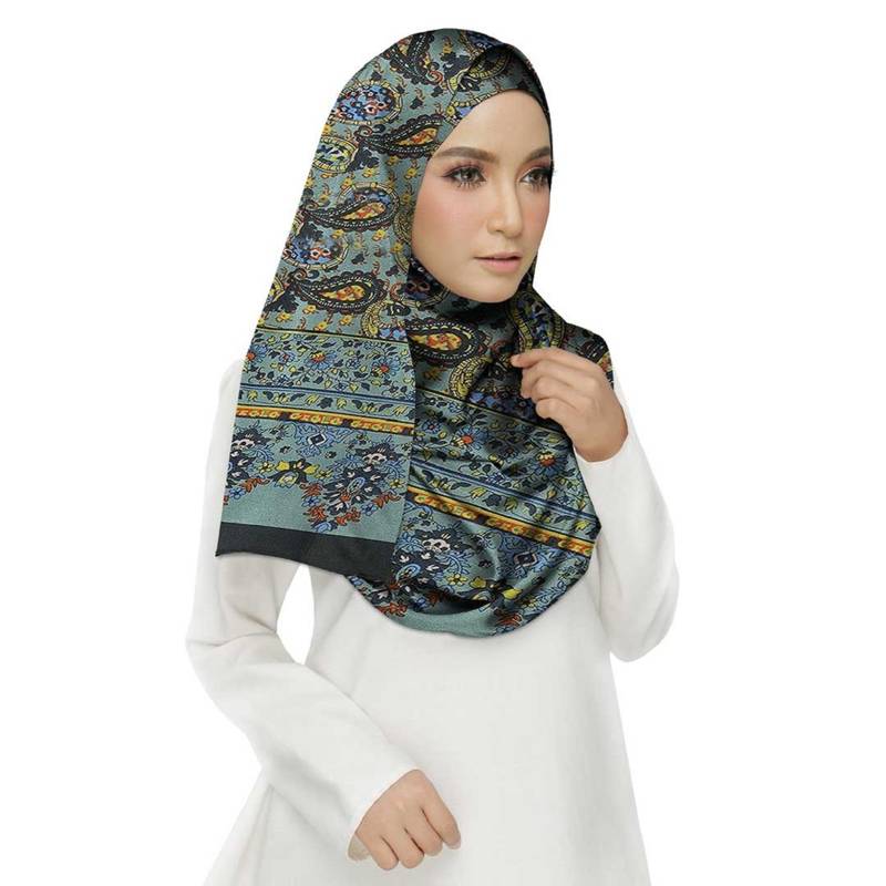 Grey  Cotton Islamic Style Stole Daily Wear Arabian Hijab